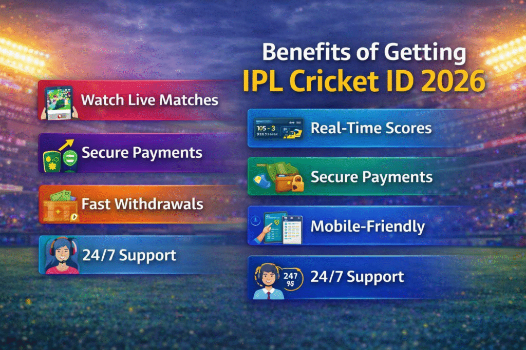 Benefits of Getting IPL Cricket ID 2026 – Live Matches, Secure Payments, Fast Withdrawals
