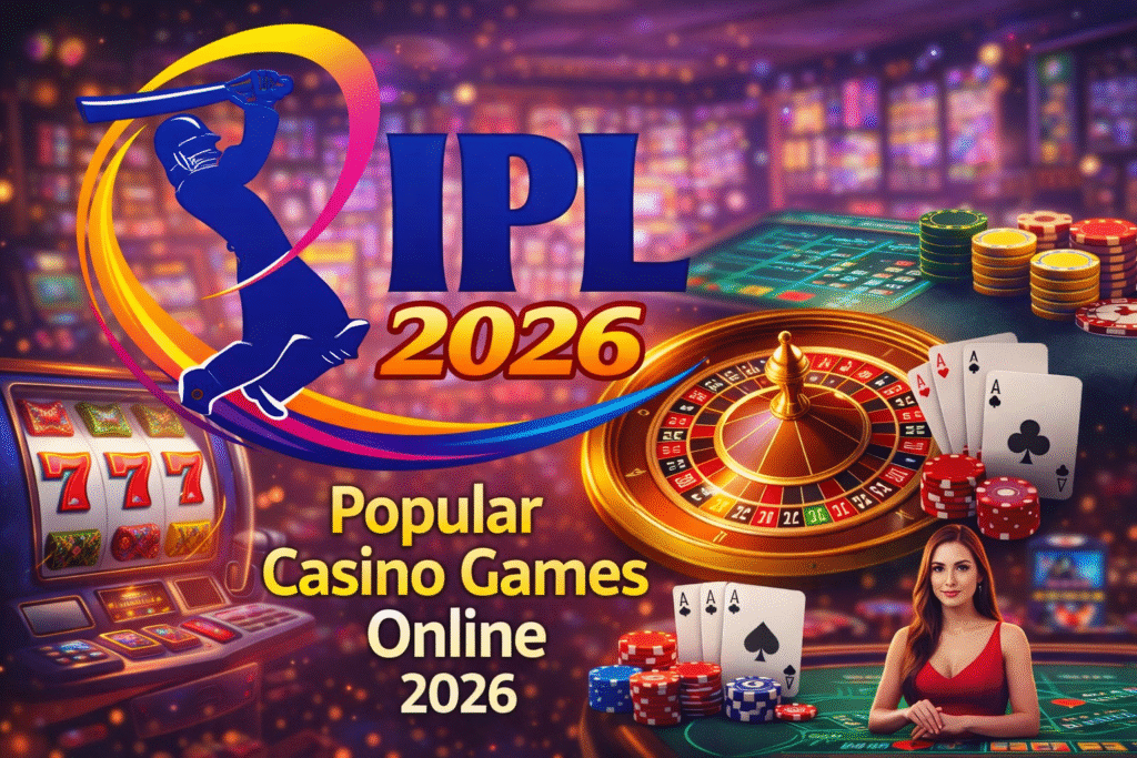 popular casino games online 2026 slots blackjack roulette with IPL logo