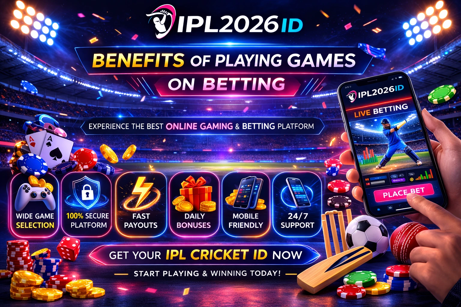 Benefits of playing games on betting platforms with IPL Cricket ID