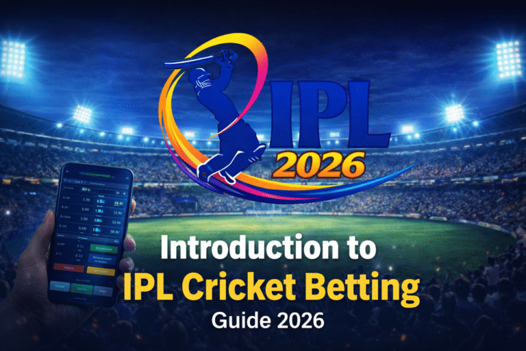 IPL cricket betting 2026 guide with IPL logo and stadium background