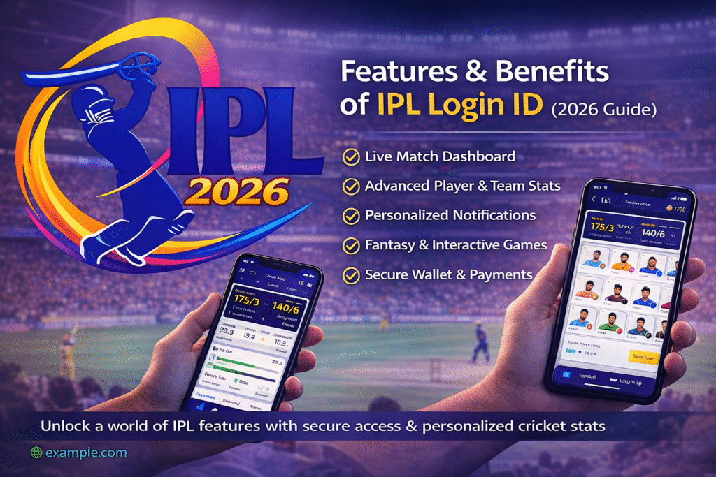 IPL Login ID features and benefits 2026 dashboard with live match stats fantasy cricket and secure login system